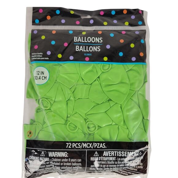 Kiwi Green Balloons 12in 72 Ct Helium Quality Latex Party Decoration Wedding - Picture 3 of 9